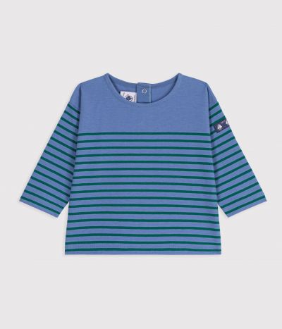 Tee-shirt bébé en coton manches longues à rayures