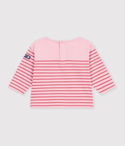 Tee-shirt bébé en coton manches longues à rayures