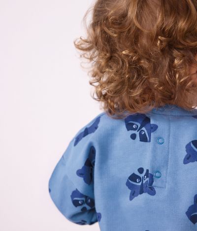 Ensemble sweatshirt et pantalon bébé en coton imprimé animalier