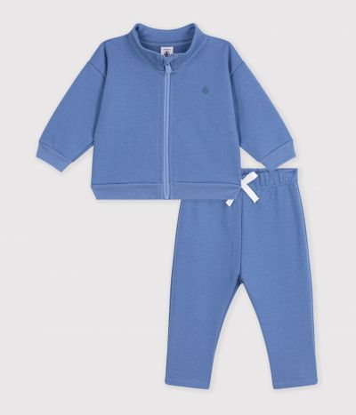 Ensemble sweatshirt et pantalon bébé en coton uni