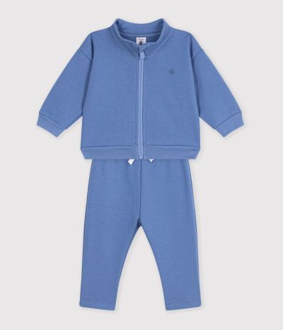 Ensemble sweatshirt et pantalon bébé en coton uni