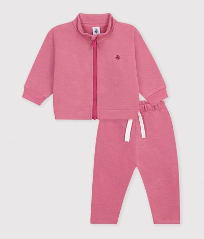 Ensemble sweatshirt et pantalon bébé en coton uni
