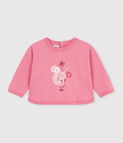 Sweatshirt bébé en coton imprimé animalier