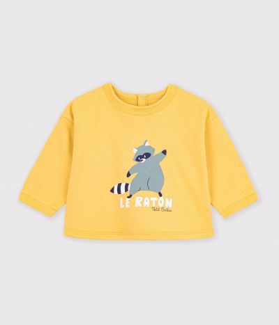 Sweatshirt bébé en coton imprimé animalier