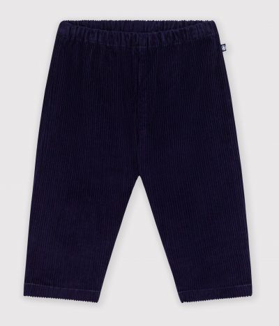 Pantalon bébé en velours uni