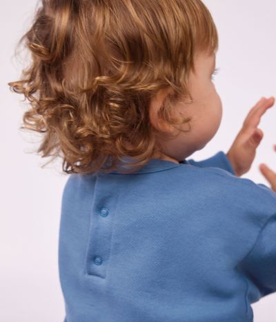 Sweatshirt bébé en coton uni et sa broderie