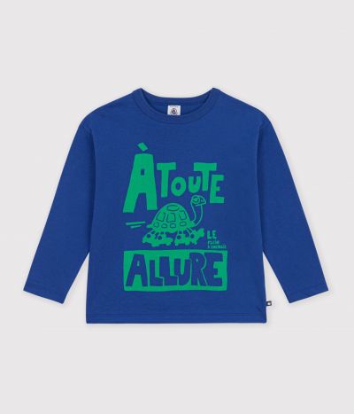 Tee-shirt enfant manches longues à motif