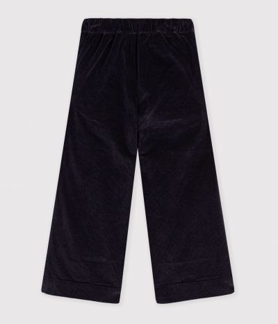 Pantalon wide leg enfant en velours