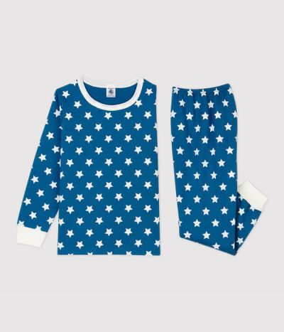 Pyjama petite fille/petit garçon imprimé graphique en coton biologique