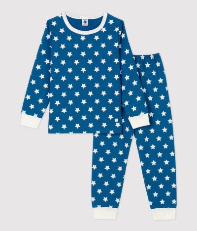 Pyjama petite fille/petit garçon imprimé graphique en coton biologique