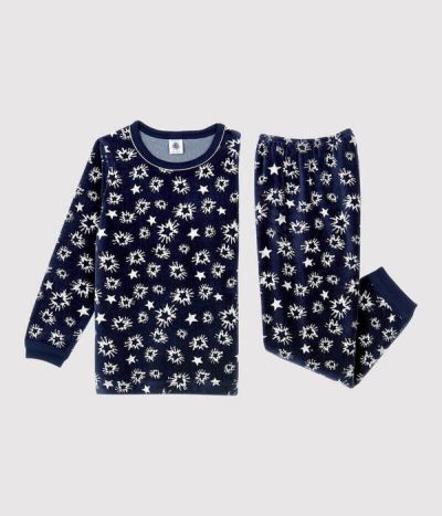 Pyjama imprimé étoiles petit garçon en velours