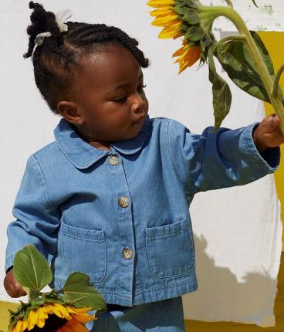 Veste en denim léger bio bébé