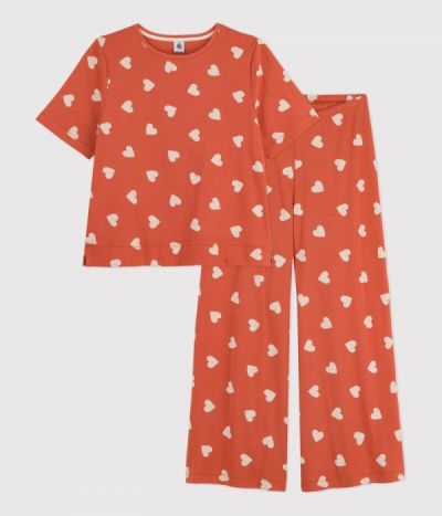 Pyjama cœur femme en coton