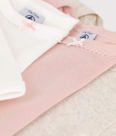 Lot de 3 bodies manches longues bébé en coton