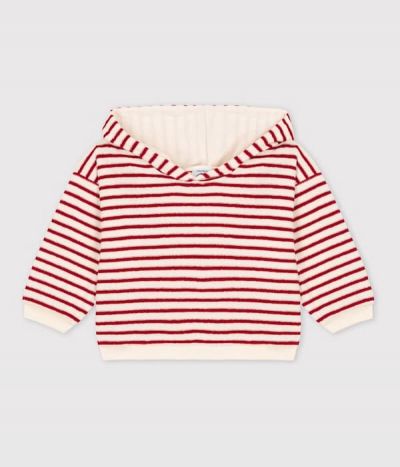 Sweatshirt à capuche bébé en bouclette éponge