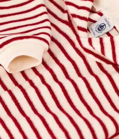 Sweatshirt à capuche bébé en bouclette éponge