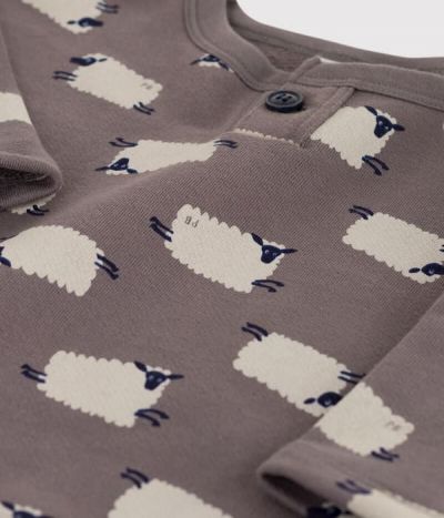 Sweatshirt bébé imprimé moutons en molleton