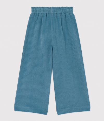 Pantalon large en velours fin enfant fille
