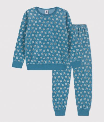 Pyjama fleur petite fille en velours