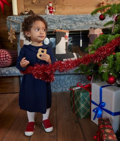 Robe manches longues en tricot bébé