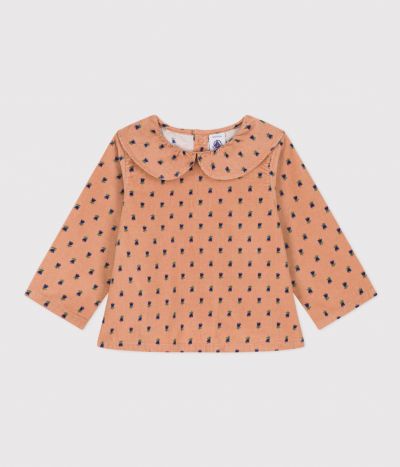 Blouse manches longues en velours bébé