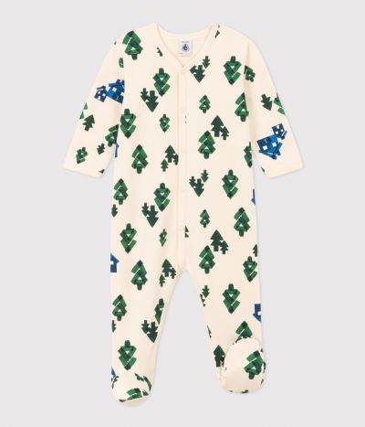 Pyjama bébé sapins en molleton
