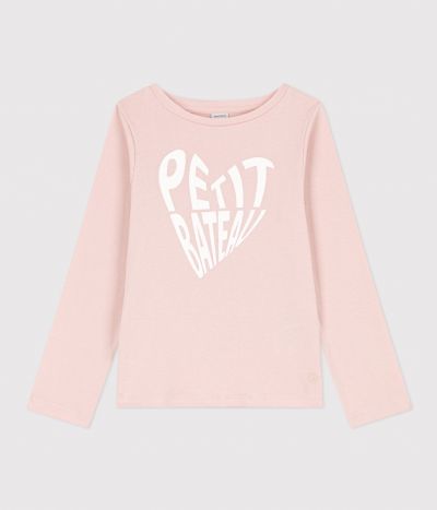 Tee-shirt manches longues en coton enfant fille