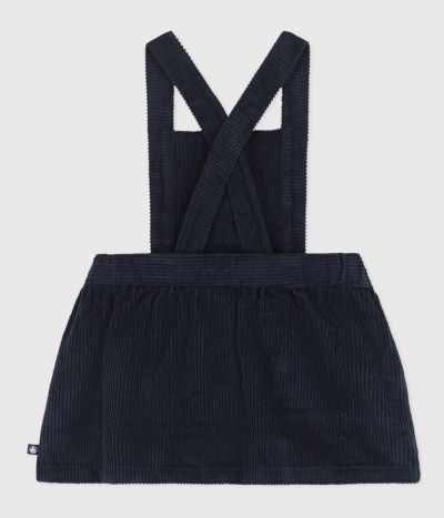 Robe sans manche en velours grosses côtes bébé