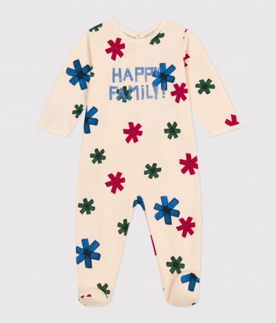 Pyjama bébé happy family en molleton