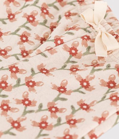 Pantalon en tubique matelassé imprimé bébé