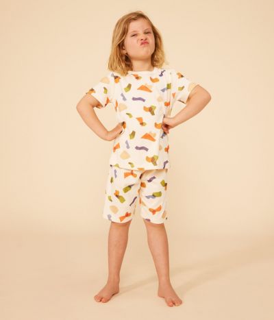 Pyjama short imprimé en coton enfant