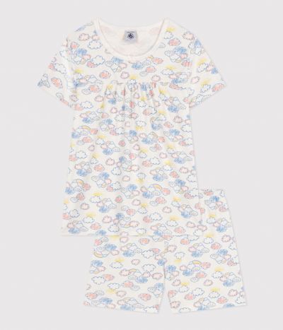 Pyjama short imprimé arc-en-ciel en coton enfant