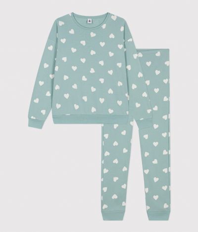 Pyjama cœur petite fille/petit garçon en molleton