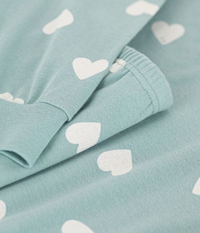Pyjama cœur petite fille/petit garçon en molleton