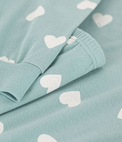 Pyjama cœur petite fille/petit garçon en molleton