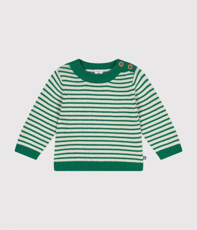 Pull en tricot de laine et coton bébé