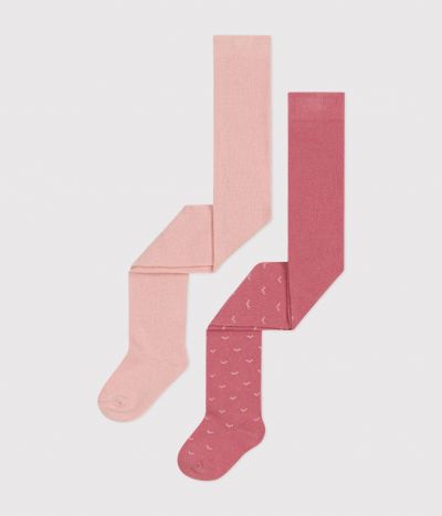 Lot de 2 paires de collants en jersey de coton bébé