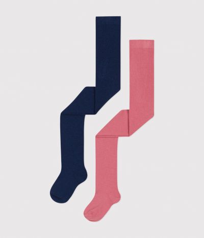 Lot de 2 paires de collants en jersey de coton enfant