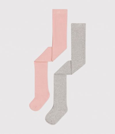 Lot de 2 paires de collants en jersey de coton enfant