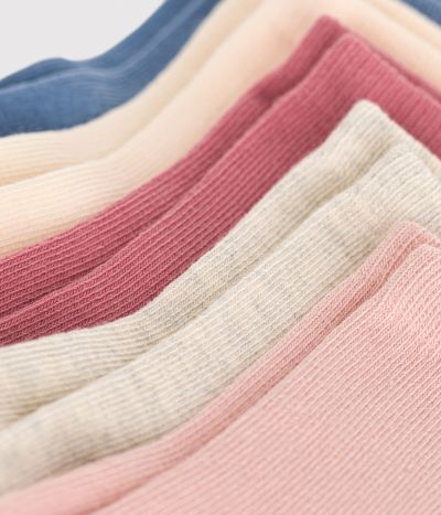 5 paires de chaussettes en coton unies bébé