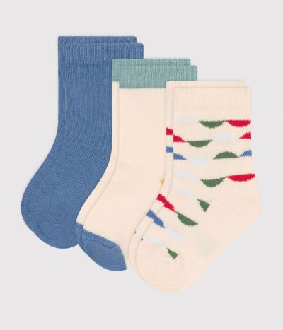 3 paires de chaussettes en coton multicolores bébé