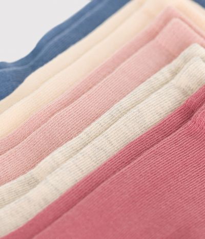 5 paires de chaussettes en coton unies enfant