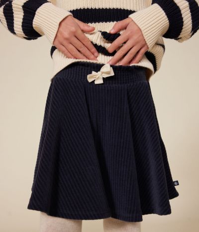 Jupe en bouclette velours enfant fille