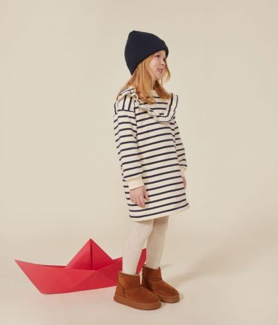 Robe manches longues en molleton gratté enfant fille