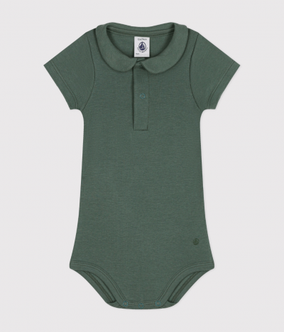 Body manches courtes col claudine en coton bébé