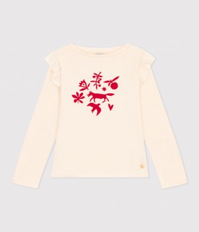 Tee-shirt manches longues en coton enfant fille