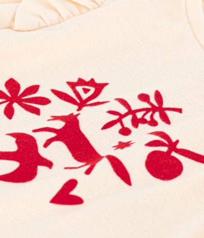 Tee-shirt manches longues en coton enfant fille