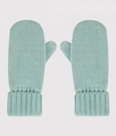 Moufles en tricot doublé en polaire enfant garçon-fille