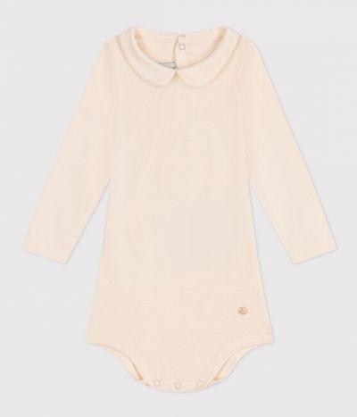 Body manches longues col claudine en coton bébé