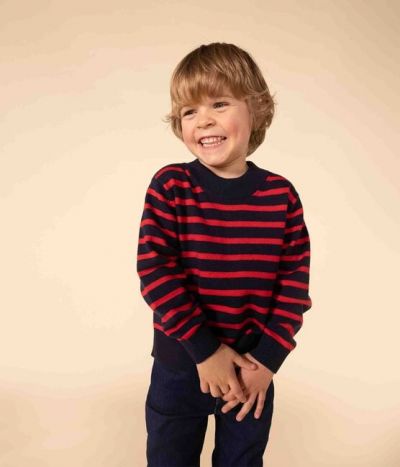 Pull marin en laine et coton enfant fille / garçon